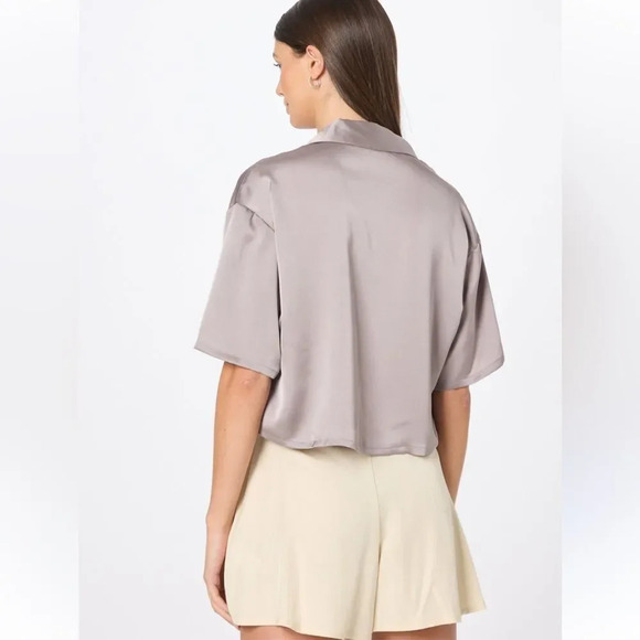 NEW Abercrombie & Fitch Blouse 'Chase' in Grey - Picture 4 of 9